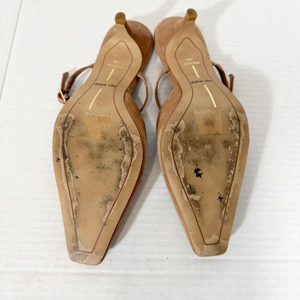 Dolce Vita Morgen Women’s Toffee Suede Mary Jane Mule Sandal Size 7 - Picture 6 of 6